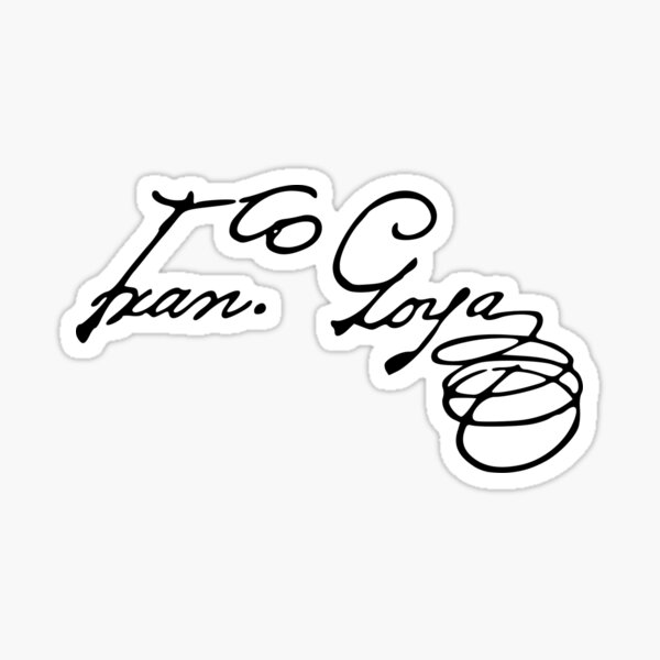"GOYA signature" Sticker by LokmaneBrahimi | Redbubble