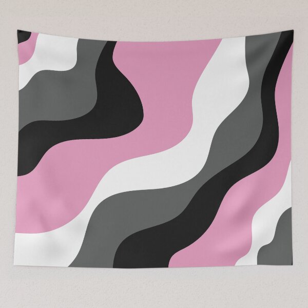 Item preview, Pink/Black Wave Pattern designed and sold by crani.