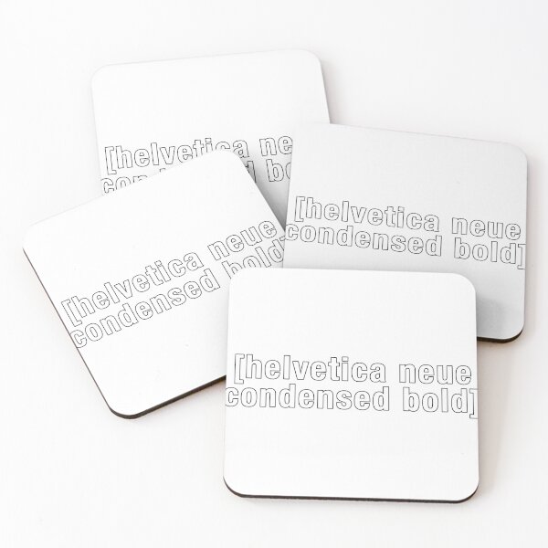 Helvetica Neue Condensed Bold, but Adult Swim Coasters (Set of 4)