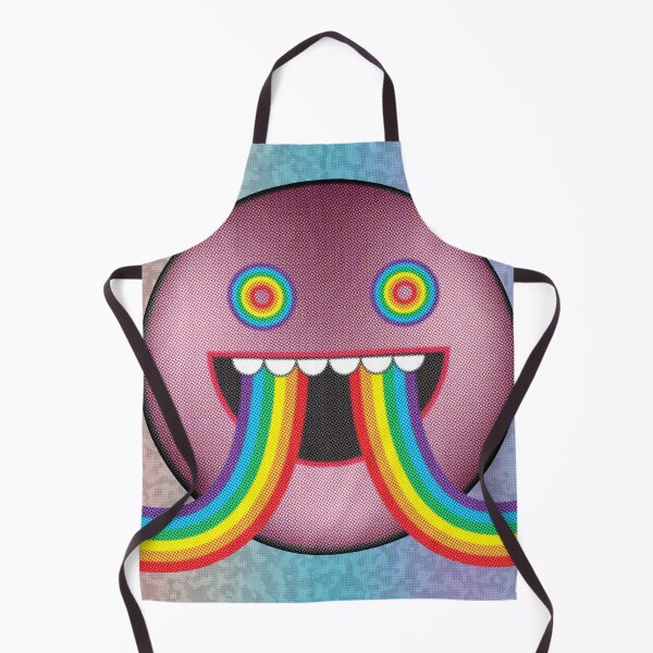 Artikelvorschau, Regenbogen kommen aus meinem Mund "ist ein bizarres und seltsames, schlichtes Kunstgesicht. Regenbogen tauchen aus dem Design mit offenem Mund auf und die Augen leuchten mit einer Regenbogenfarbe. entworfen und verkauft von Bill Shearer.