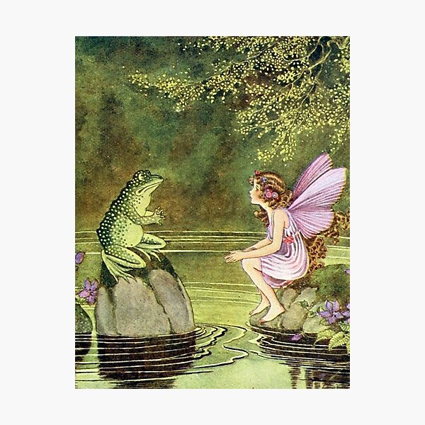 Frog and Fairy Talking -Ida Rentoul Outhwaite Photographic Print