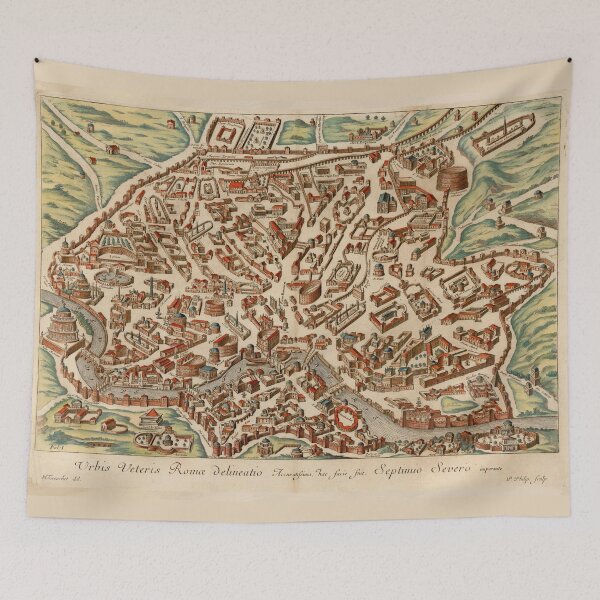 Item preview, Vintage Map of Rome Italy (1660) designed and sold by BravuraMedia.