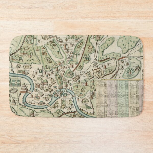 Item preview, Vintage Map of Rome Italy (1719) designed and sold by BravuraMedia.