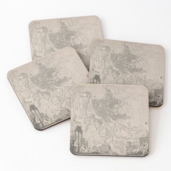 Item preview, Vintage Map of Rome Italy (1841) designed and sold by BravuraMedia.
