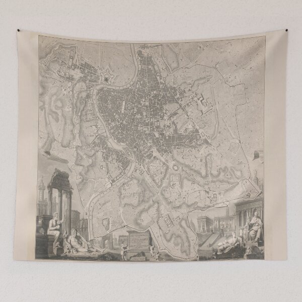 Item preview, Vintage Map of Rome Italy (1841) designed and sold by BravuraMedia.