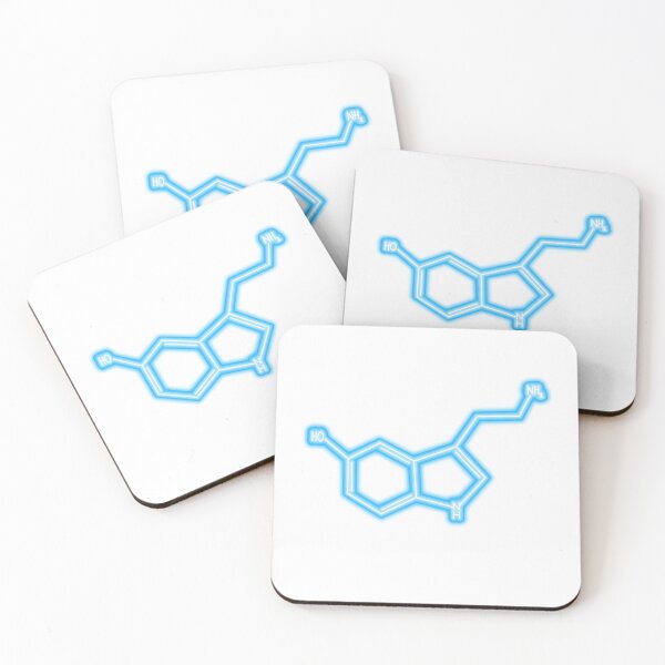 Neon Serotonin Coasters (Set of 4)