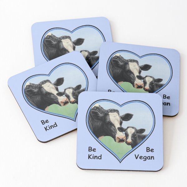 Item preview, Holstein Cow and Calf Vegan Blue Heart designed and sold by csforest.