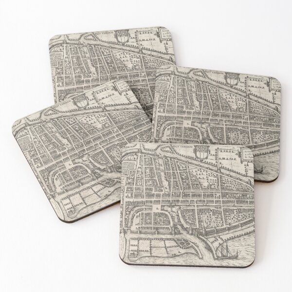 Item preview, Vintage Map of Rotterdam Netherlands (1588) designed and sold by BravuraMedia.