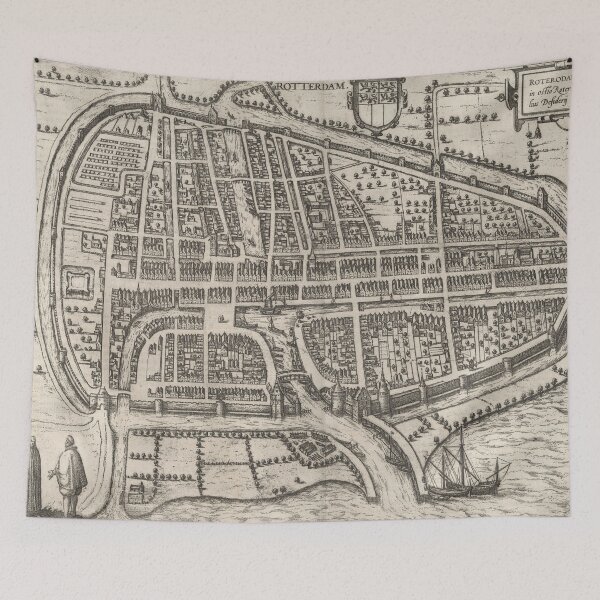 Item preview, Vintage Map of Rotterdam Netherlands (1588) designed and sold by BravuraMedia.