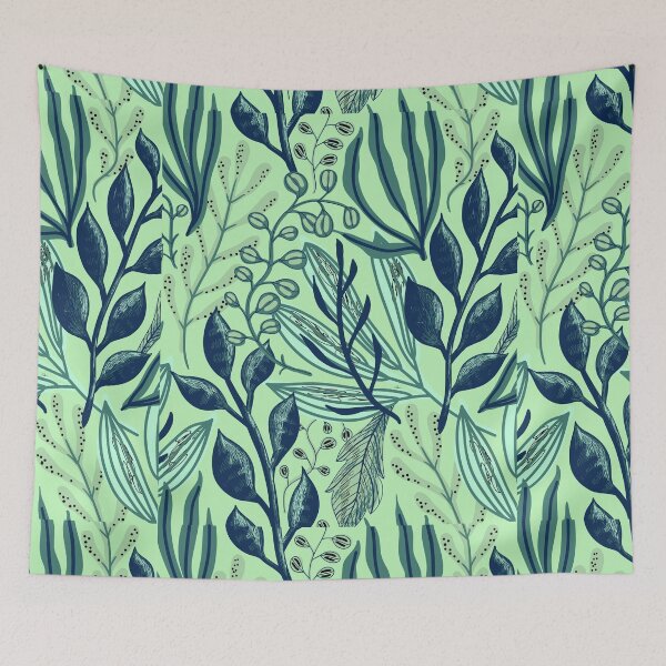 Item preview, Abstract Green Jungle Leaf Grean Floral Leaves Pattern  designed and sold by TeesForNerds.
