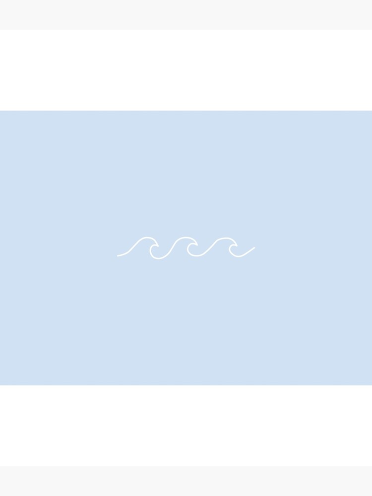 Aesthetic Blue VSCO Wave Print by kzte