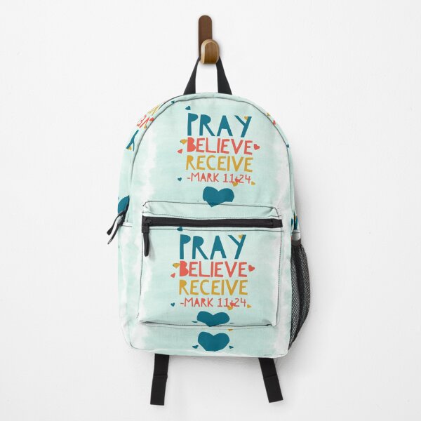 Item preview, Pray Believe Receive Bible Verse Scripture Mark 11:24 designed and sold by lowodesigns.