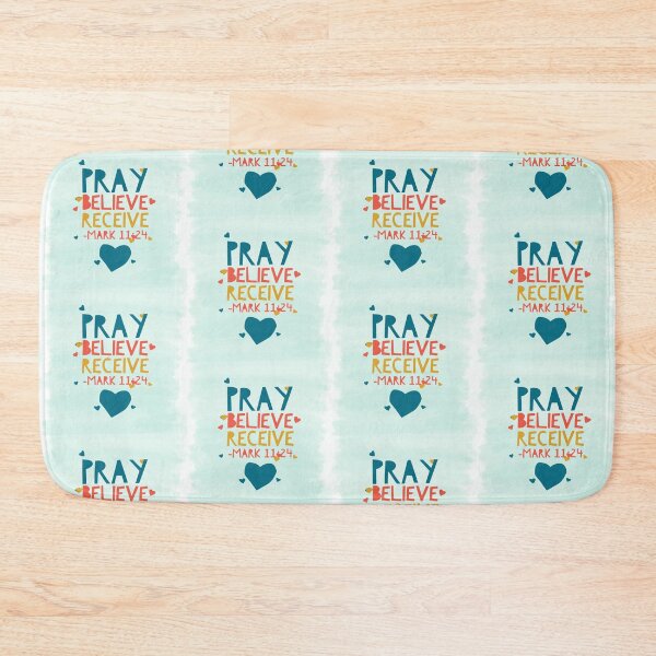 Item preview, Pray Believe Receive Bible Verse Scripture Mark 11:24 designed and sold by lowodesigns.