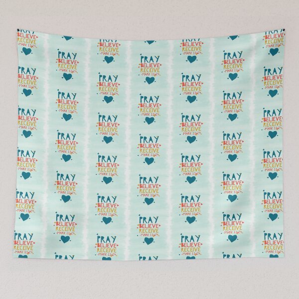 Item preview, Pray Believe Receive Bible Verse Scripture Mark 11:24 designed and sold by lowodesigns.