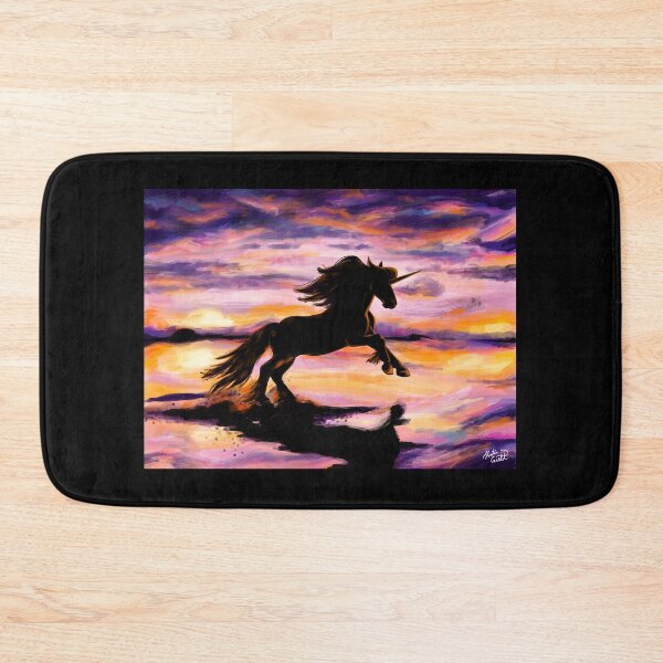 Item preview, Black Unicorn at Sunset Beach designed and sold by Lady-Lilac.