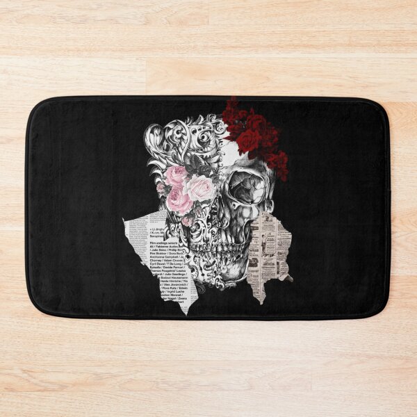 Item preview, Vintage floral skull (BLACK). designed and sold by M-Osamah.