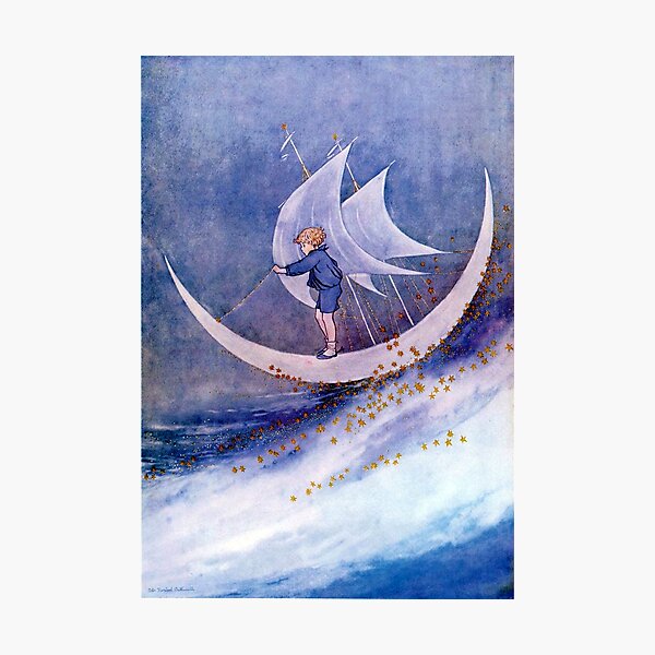 Artikel-Vorschau von Mit einem Mondboot auf dem Sternenmeer segeln – Ida Rentoul Outhwaite, designt und verkauft von forgottenbeauty.