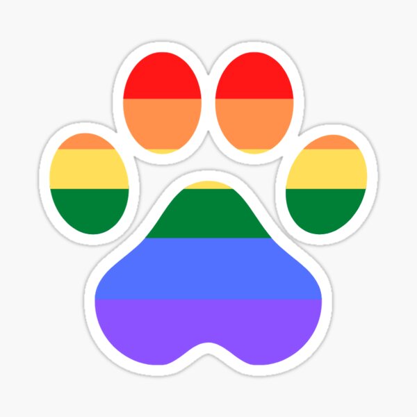 Gay Pride Paw Lgbtq Sticker For Sale By Radicalrylie Redbubble 