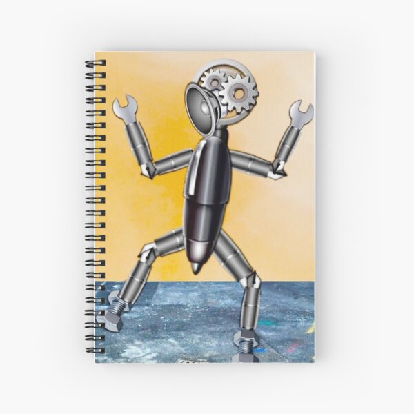 Emoji Robot Spiral Notebook
