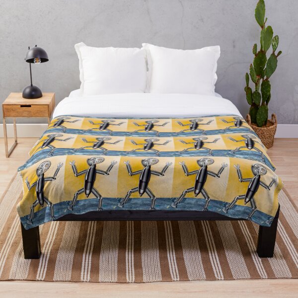 Emoji Robot Throw Blanket