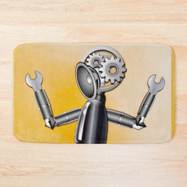 Emoji Robot Bath Mat