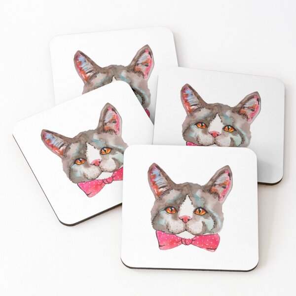 Item preview, Watercolor cute fluffy kitty cat designed and sold by susserain.