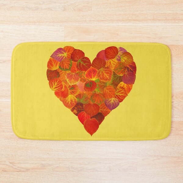 Item preview, I Love Autumn, Subtle—Red Aspen Leaf Heart 1 designed and sold by GobaFineArts.