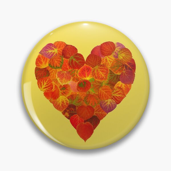 Item preview, I Love Autumn, Subtle—Red Aspen Leaf Heart 1 designed and sold by GobaFineArts.