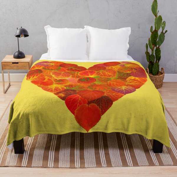 Item preview, I Love Autumn, Subtle—Red Aspen Leaf Heart 1 designed and sold by GobaFineArts.