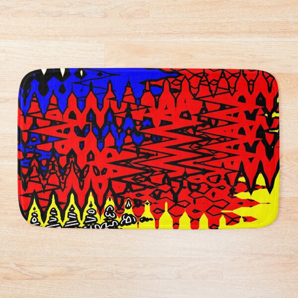 Item preview, Jagged Blue Red Yellow Cartoonish Abstract designed and sold by shirtdan.