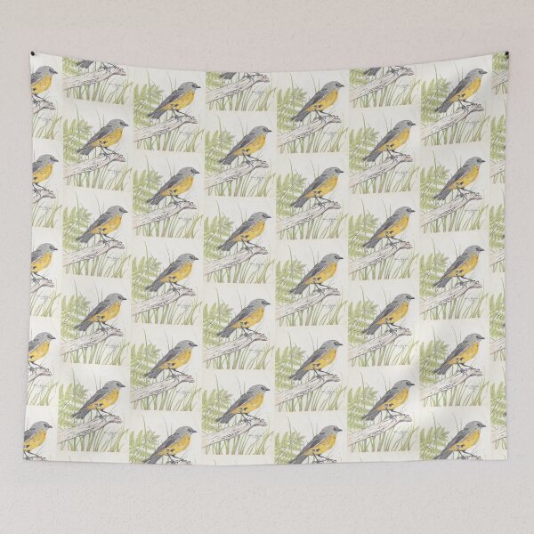 Item preview, Jan Davies, petirrojo amarillo oriental designed and sold by KarinaDavies.
