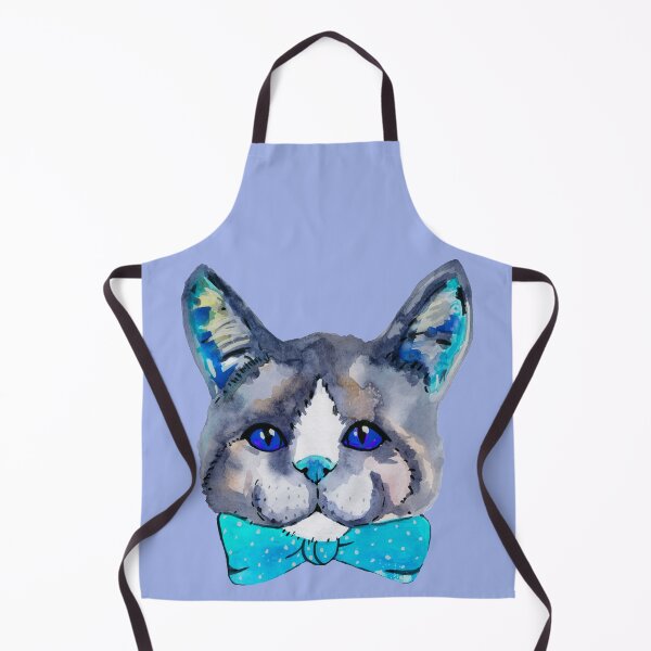 Item preview, Blue watercolor cute kitty cat designed and sold by susserain.