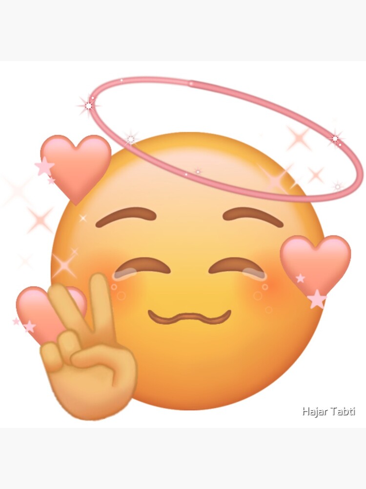 "Cute emoji sticker" Art Print for Sale by hajareslam Redbubble