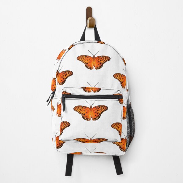 Item preview, Gulf fritillary butterfly on orange background designed and sold by Zina Stromberg.