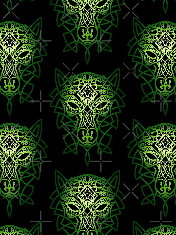 Thumbnail 3 of 3, Scarf, Celtic Wolf designed and sold by RitheGuardian.