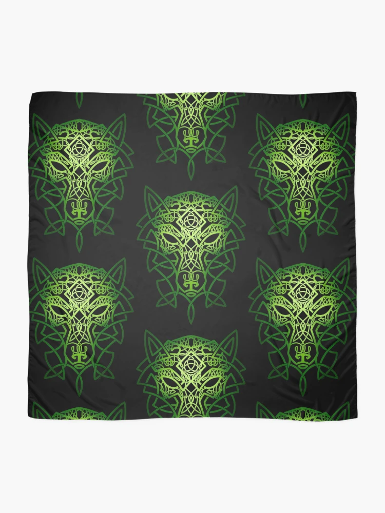 Thumbnail 2 of 3, Scarf, Celtic Wolf designed and sold by RitheGuardian.