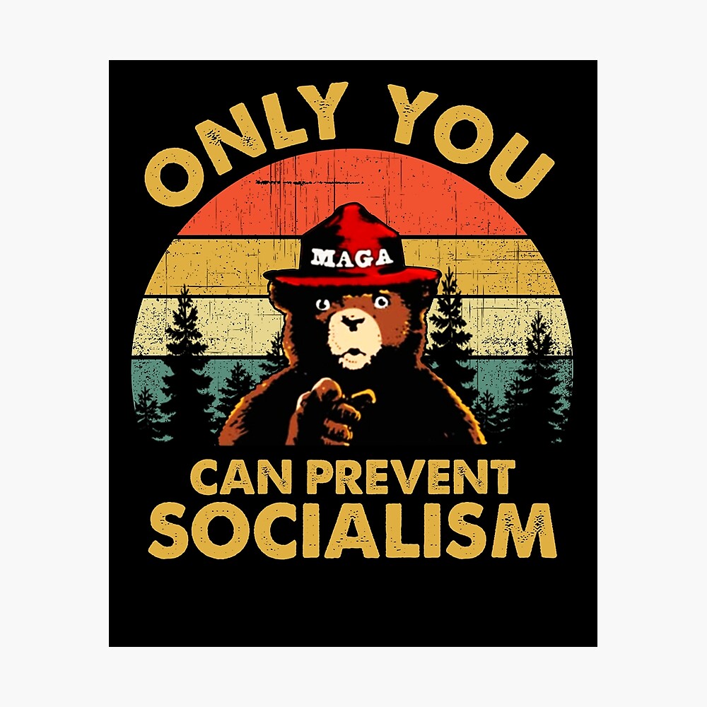 Details about / American Vinyl Round Only You Can Prevent Socialism Sticker Smokey Maga Trump 2