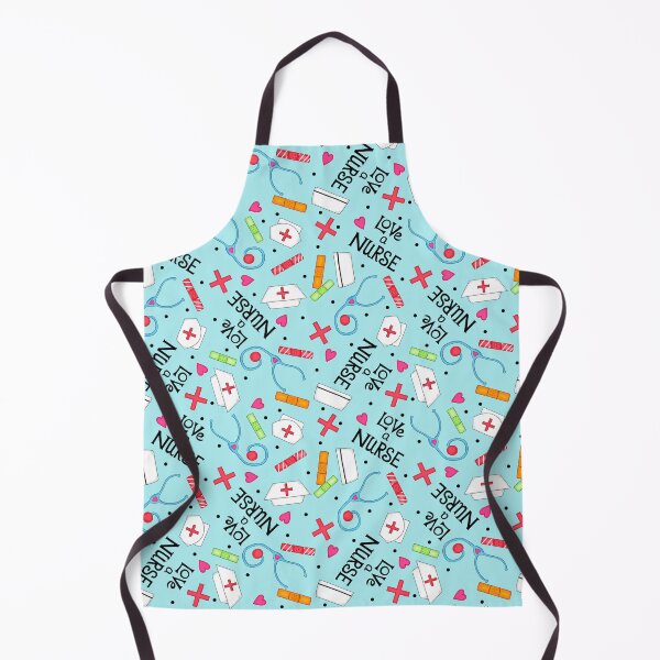 Item preview, Love a Nurse Medical Art Light Turquoise Blue designed and sold by phyllisdobbs.