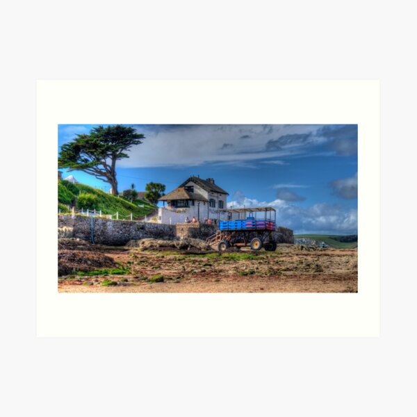 Pilchard Inn, Burgh Island, Bigbury on Sea, Bantham Art Print
