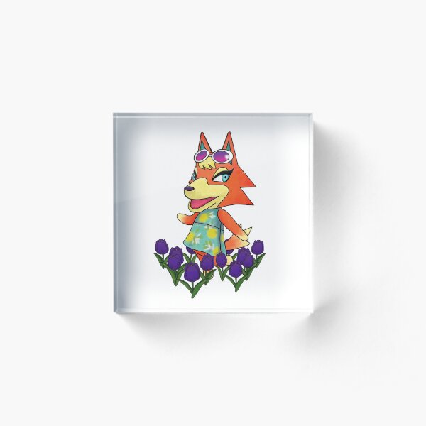 Audie in Tulips Acrylic Block