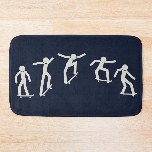 Item preview, Stickman Skateboarding Ollie Trick (White) designed and sold by AjingDesigns.