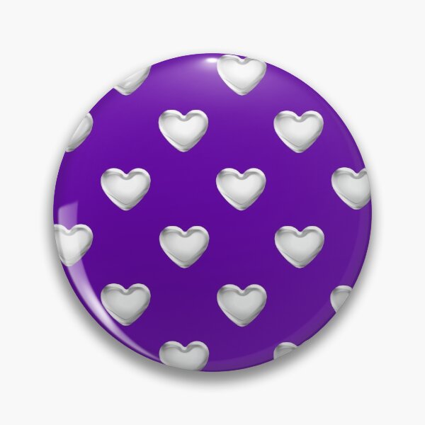 Item preview, 3-D Look Silver Love Hearts on a Purple Background designed and sold by Artist4God.