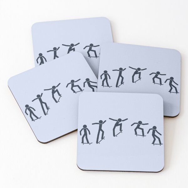 Item preview, Stickman Skateboarding Ollie Trick (Dark) designed and sold by AjingDesigns.