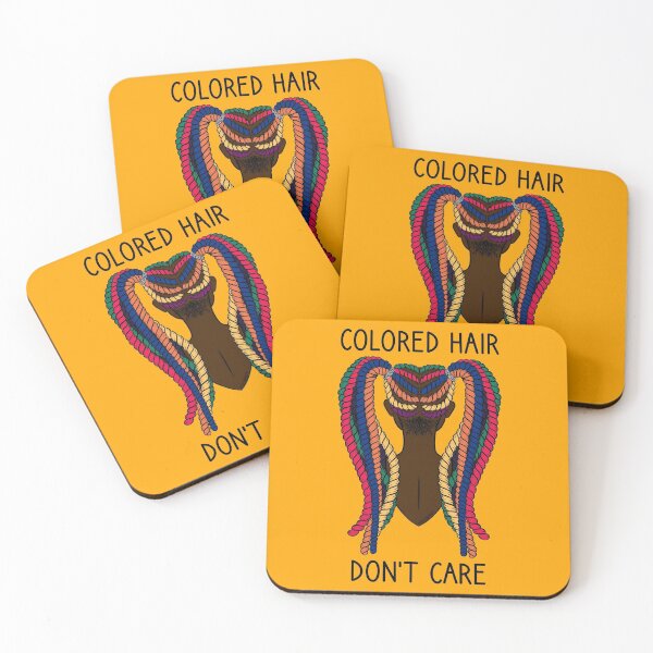 Item preview, "Colored Hair Don't Care" Black Girl Rainbow Cartoon Twist Protective Hairstyle designed and sold by JessicaAmber.