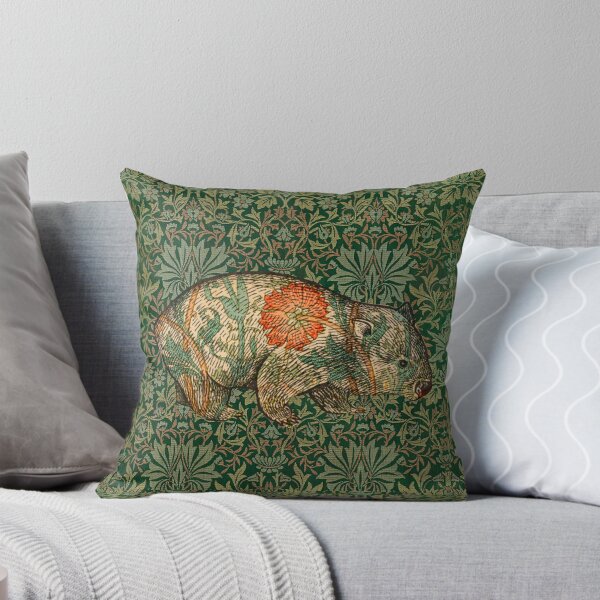 Item preview, Rossetti's Wombat in Green Flower Garden designed and sold by MeganSteer.
