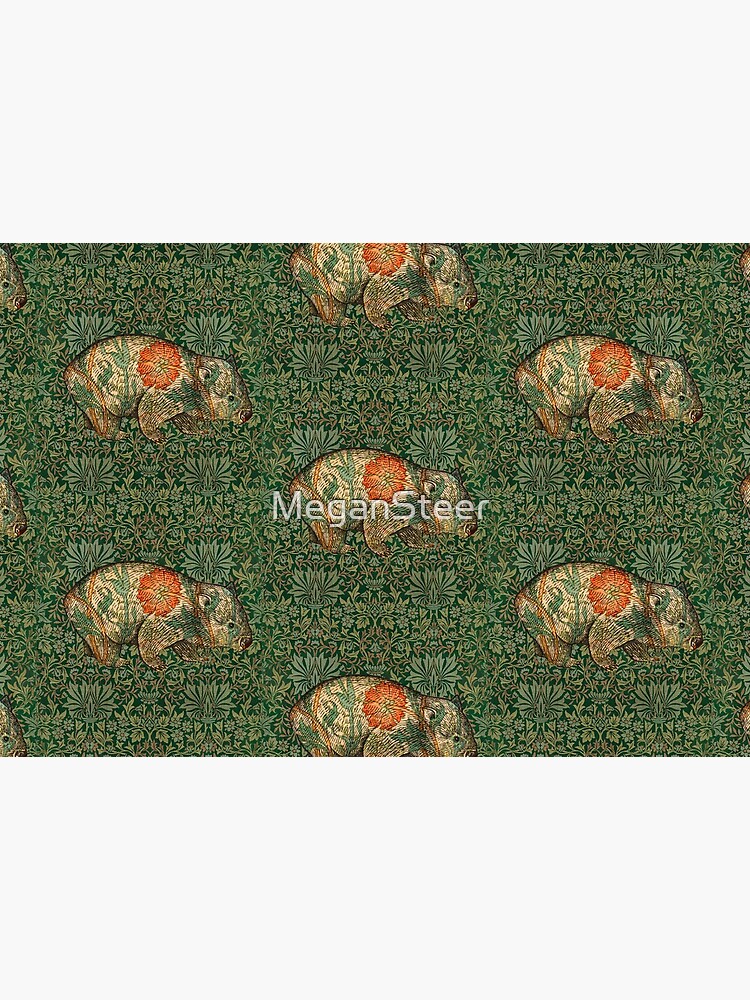 Rossetti's Wombat in Green Flower Garden by MeganSteer
