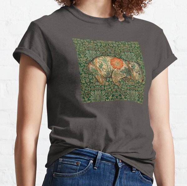 Vista previa del artículo con la obra «Wombat de Rossetti en el jardín de flores verdes», diseñado y vendido por MeganSteer.