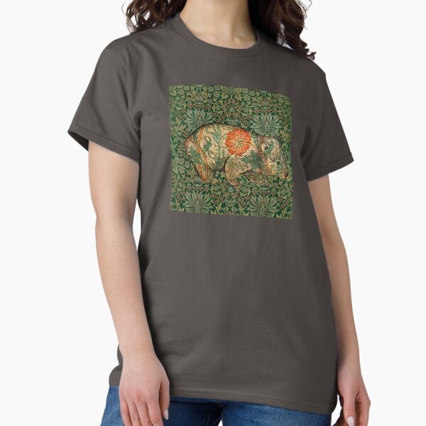 Vista previa del artículo con la obra «Wombat de Rossetti en el jardín de flores verdes», diseñado y vendido por MeganSteer.