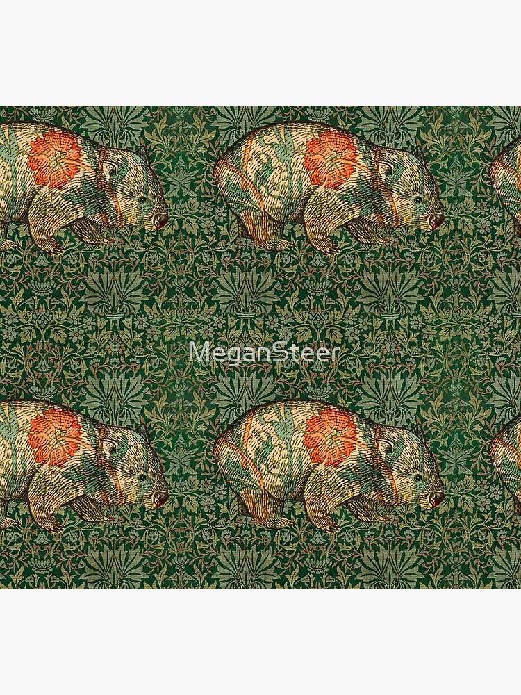 Rossetti's Wombat in Green Flower Garden by MeganSteer