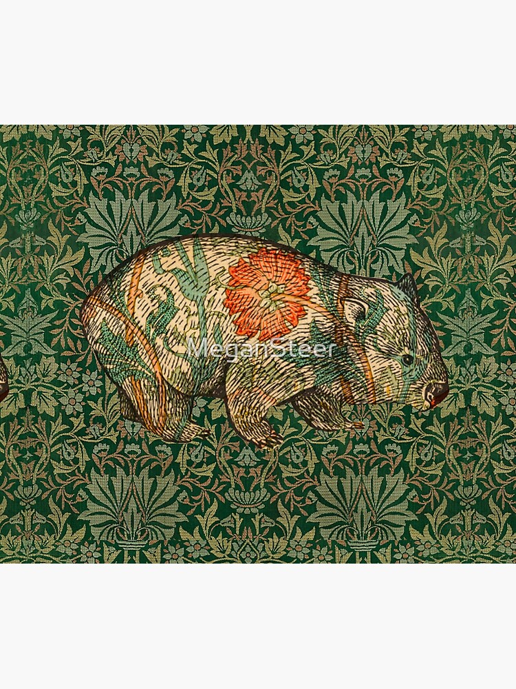 Rossetti's Wombat in Green Flower Garden by MeganSteer